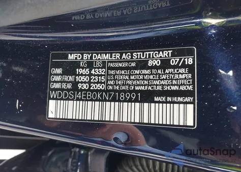 2019 Mercedes-Benz Cla 250 из США, поврежденный, VIN WDDSJ4EB0KN718991